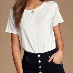 Lulu's Cream Bodysuit Top